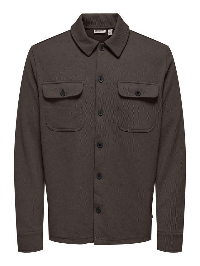 Only & Sons Newkodyl Overshirt Sweat Noos Coffee Bean
