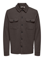 Only & Sons Newkodyl Overshirt Sweat Noos Coffee Bean