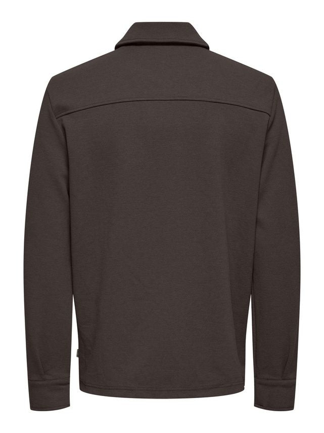 Only & Sons Newkodyl Overshirt Sweat Noos Coffee Bean