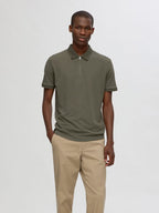 Selected Homme Fave Zip SS Polo Noos Kalamata