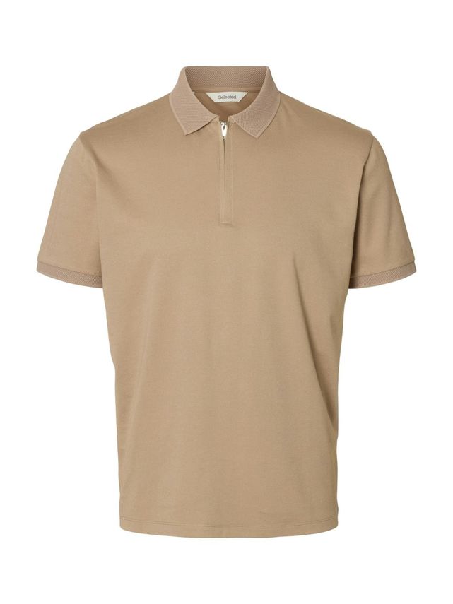 SLMfave Zip SS Polo Noos Savannah Tan