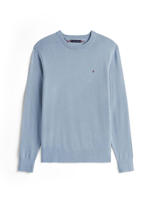 Tommy Hilfiger Pima Cashmere Crew Neck Brisk Blue