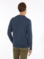 Pima Org Ctn Cashmere Crew Neck DVI Aegean Sea