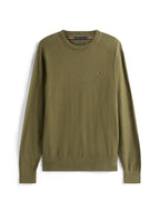Pima Org Ctn Cashmere Crew Neck Huntsman Green