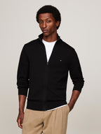 Pima ORG CTN Cashmere Zip Knit Black