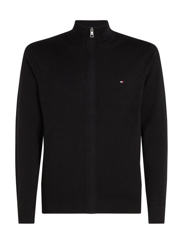 Pima ORG CTN Cashmere Zip Knit Black
