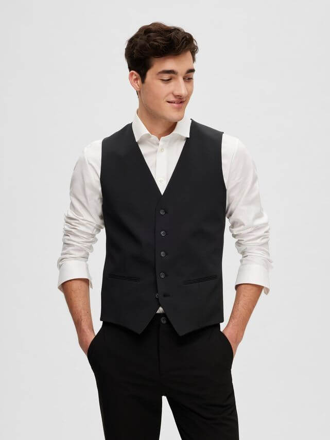Slim Liam Vest Flex Black