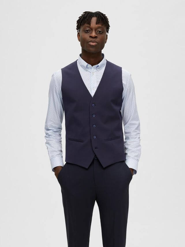Slim Liam Vest Flex Navy Blazer