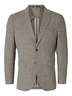 Slim Oasis Linen Blazer Dark Sand Melange