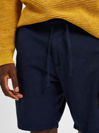 Slh Regular Brody Linen Shorts Dark Sapphire