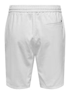 Linus Cot Lin Shorts  Bright White