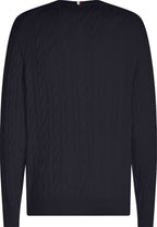 Cotton Cable Crew Neck Dw5 Desert Sky