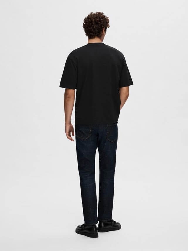 Loose Oscar Ss Oneck Tee Black