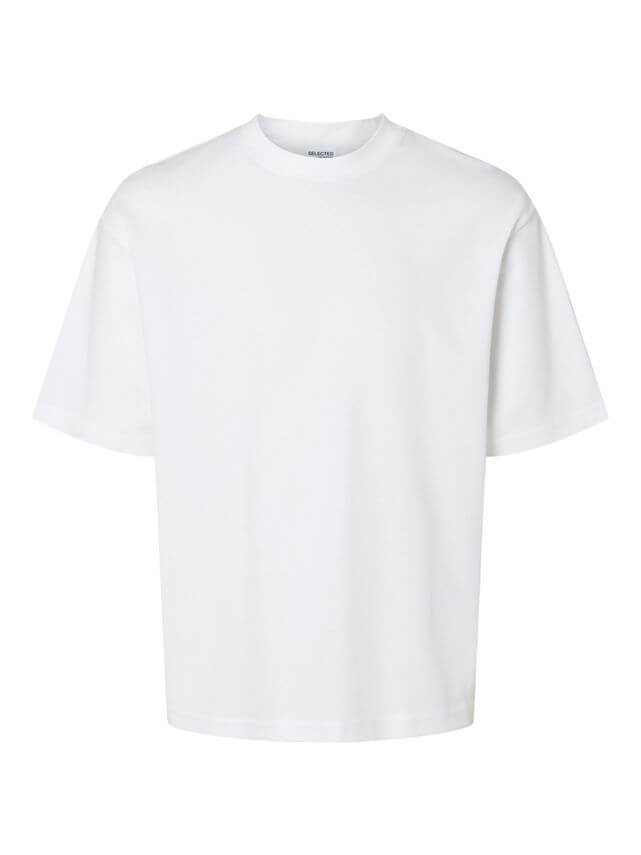 Loose Oscar Ss Oneck Tee Bright White