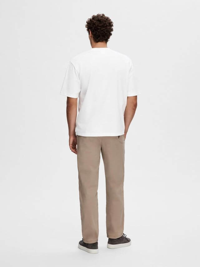 Loose Oscar Ss Oneck Tee Bright White