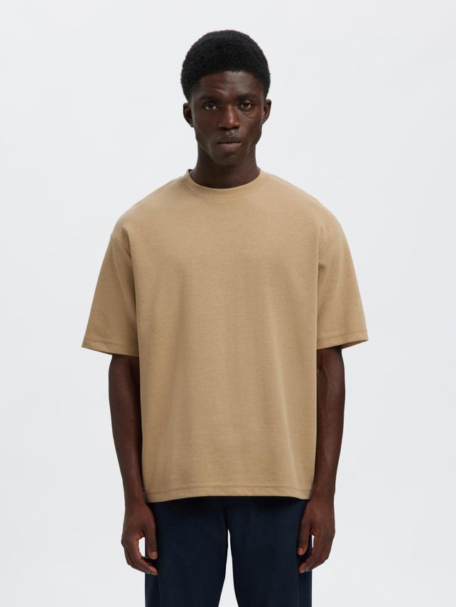 SLMLoose Oscar SS O-Neck Tee Noos Savannah Tan