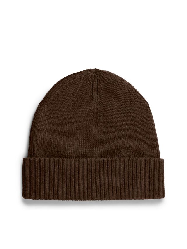 Tommy Hilfiger Flag Pima Cotton Beanie Brown