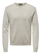 Onswyler Life Reg 14 LS Crew Knit N Silver Lining