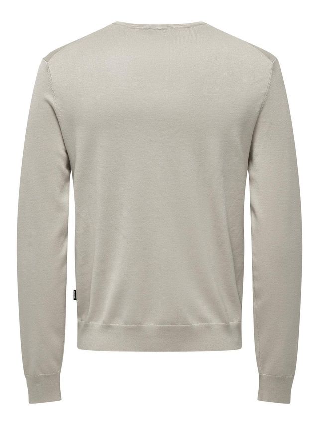Onswyler Life Reg 14 LS Crew Knit N Silver Lining