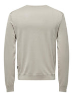 Onswyler Life Reg 14 LS Crew Knit N Silver Lining