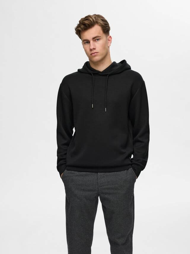 Emanuel Soft Hood Sweat Black