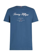 Tommy Hilfiger Script Logo T-shirt Aegean Sea