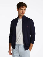 Essential Cotton Zip Knit Desert Sky