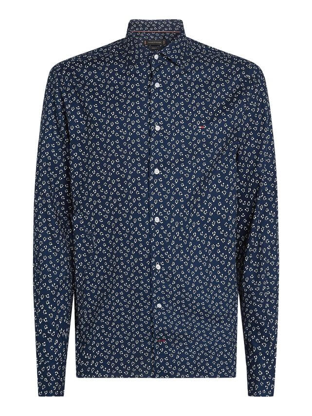 Oxford Disty Flower Shirt Navy Iris
