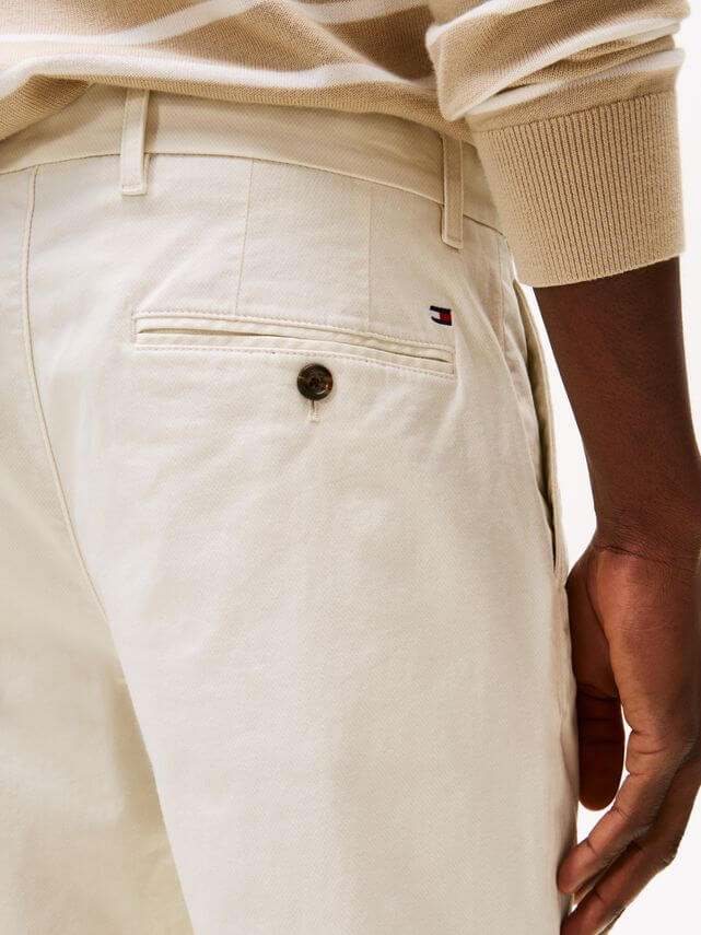 Denton Printed Structure Chino Ivory Silk