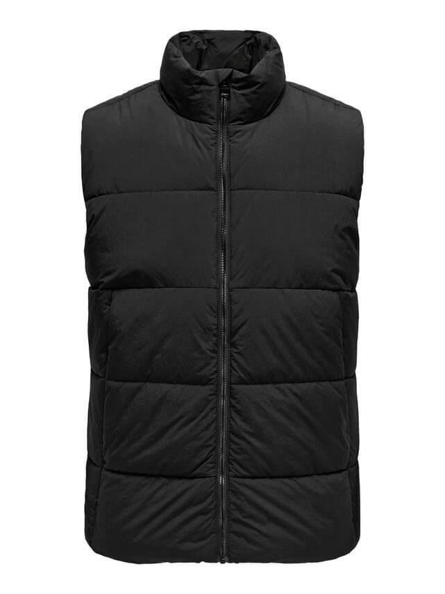 Global Puffer Vest Black