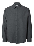 Selected Homme Reg-Owen Flannel Mix Shirt Dark Navy