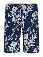 Harlem Linen Print Shorts Night Sky