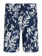 Harlem Linen Print Shorts Night Sky