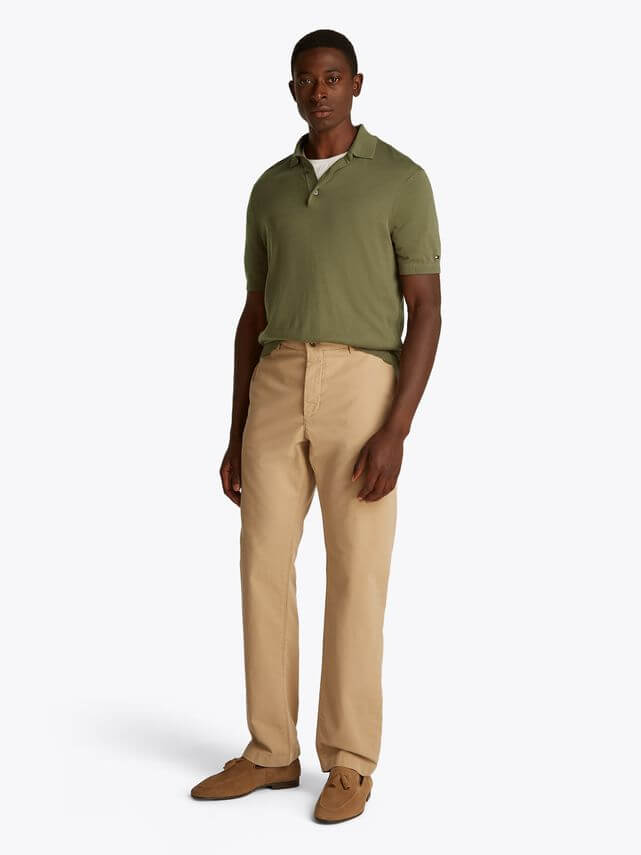 DC Cotton Luocell Polo Battle Green