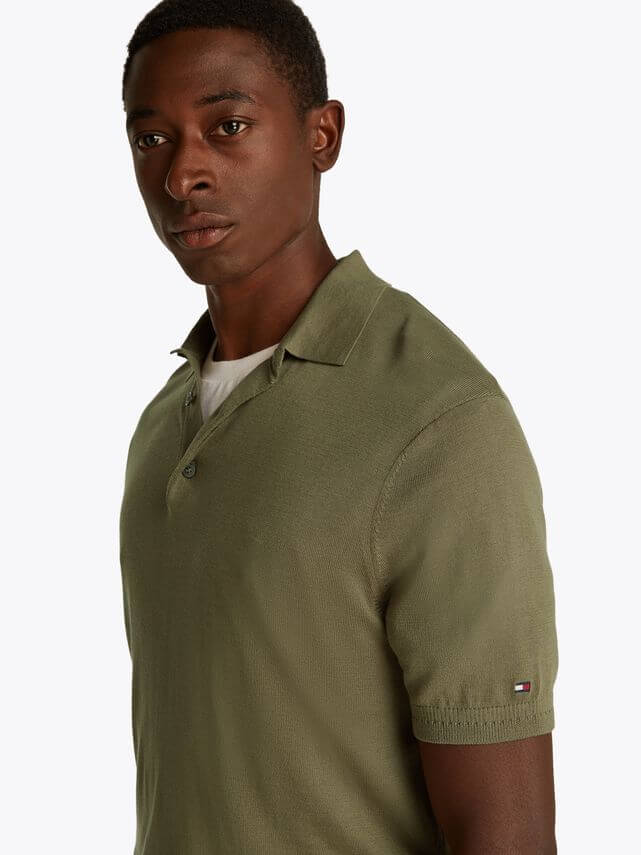 DC Cotton Luocell Polo Battle Green