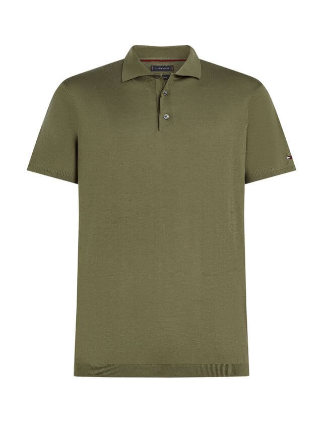 DC Cotton Luocell Polo Battle Green