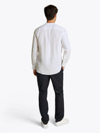 Pigment Dye Mao Collar Shirt Optic White