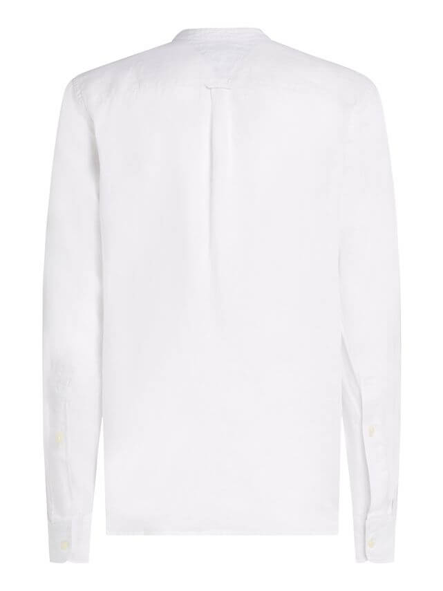 Pigment Dye Mao Collar Shirt Optic White