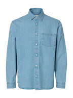 SLMRegclaus Carlo Denim LS Shirt Light Blue Denim