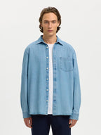 SLMRegclaus Carlo Denim LS Shirt Light Blue Denim