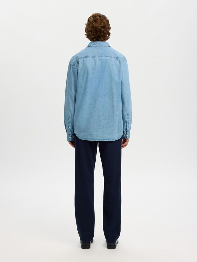 SLMRegclaus Carlo Denim LS Shirt Light Blue Denim