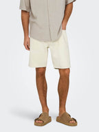Edge Pim Denim Shorts Ecru