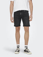 Tai Denim Shorts Washed Black
