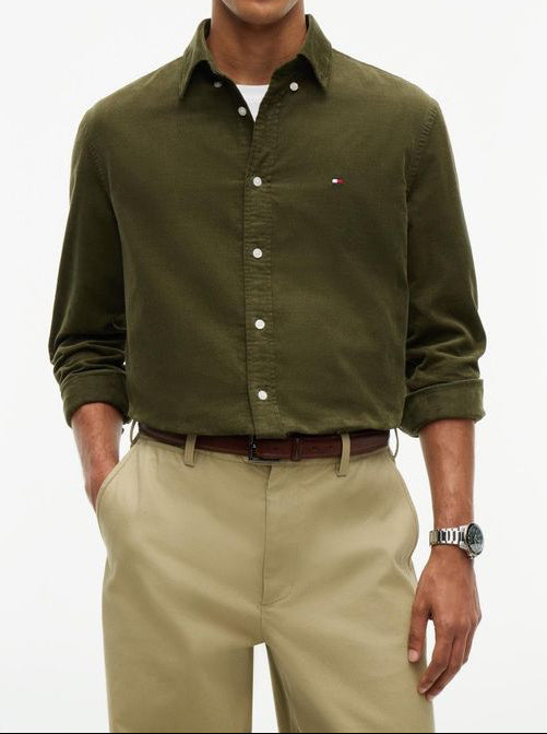Tommy Hilfiger Solid Corduroy RF Shirt Huntsman Green