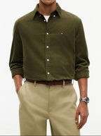 Tommy Hilfiger Solid Corduroy RF Shirt Huntsman Green