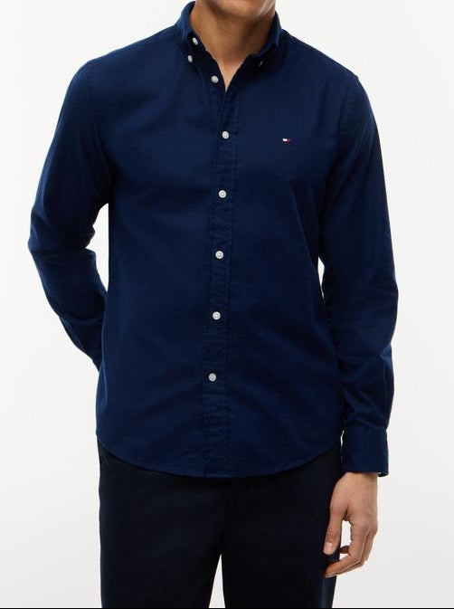 Tommy Hilfiger Flex Flannel Solf Rf Shirt Navy