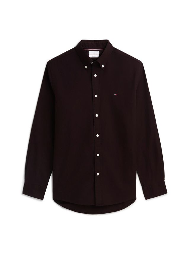 Tommy Hilfiger "FLEX FLANNEL SOLID RF SHIRT" Skjorte Brown