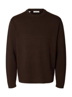 Selected "SLMTELLER FN" Sweatshirt Brown
