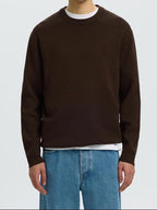 Selected "SLMTELLER FN" Sweatshirt Brown