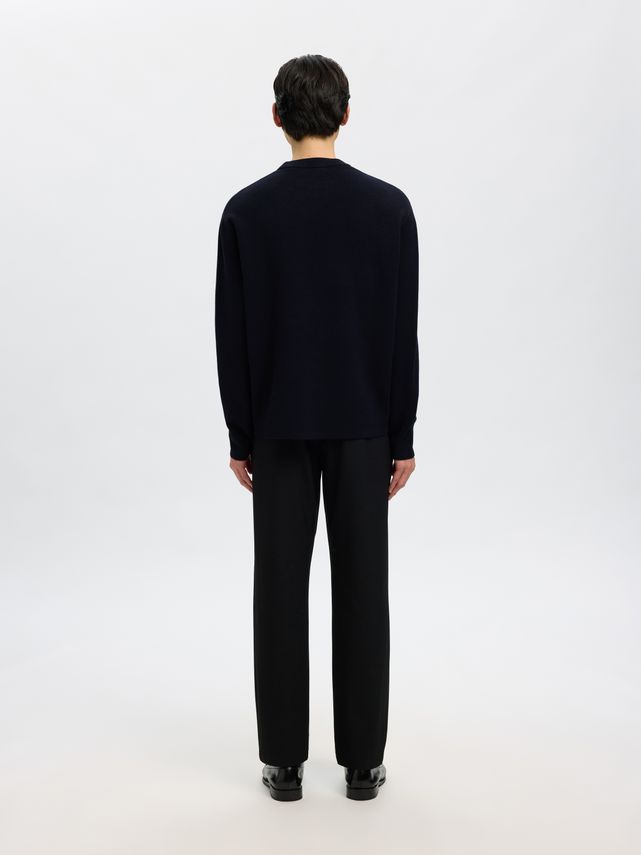 Slhteller Fn Relaxed Crew Neck Noos Black